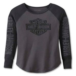 CAMISETA MANGA LARGA COLORBLOCK AUTHENTIC BAR & SHIELD HARLEY-DAVIDSON MUJER