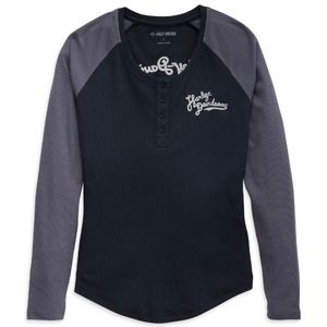 CAMISETA DE PUNTO MANGA LARGA HENLEY TIMELESS SILVER WING HARLEY-DAVIDSON