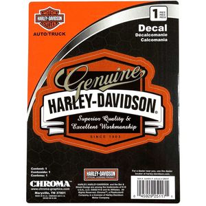 CALCOMANÍA GENUINE BANNER 6"X8" HARLEY-DAVIDSON