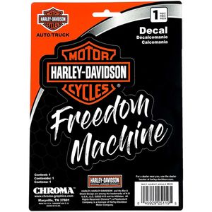 CALCOMANÍA BAR & SHIELD FREEDOM MACHINE SCRIPT 6"X8" HARLEY-DAVIDSON