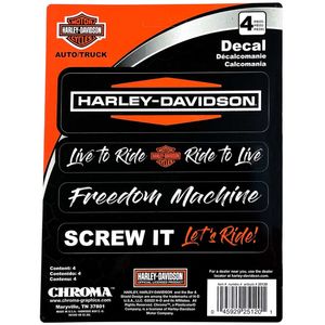 CALCOMANÍAS SLOGANS 6"X8" HARLEY-DAVIDSON